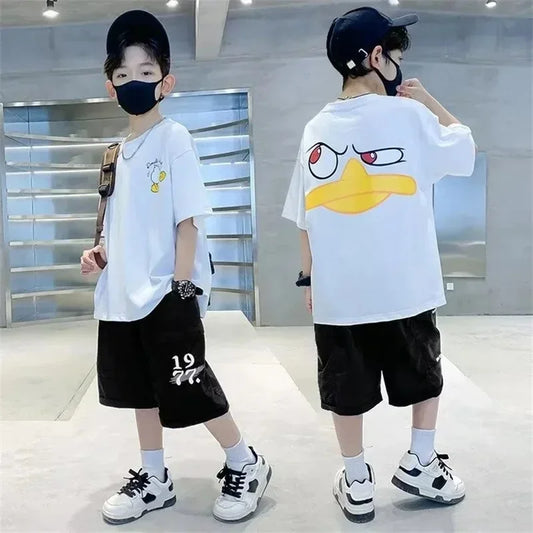 Kids' Graffiti Cartoon Cotton T-Shirt