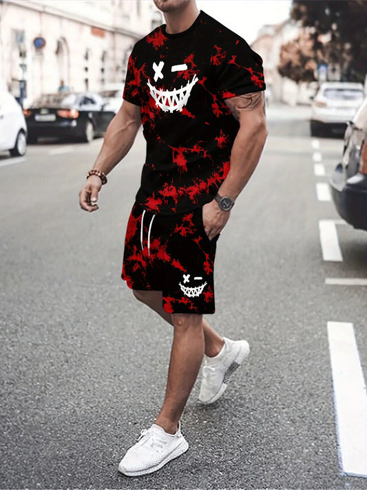 Men's 3D Print Summer Casual Setv