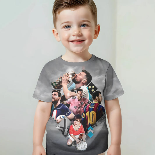 Kids' Messi #10 Printed T-Shirt (Ages 5–14)