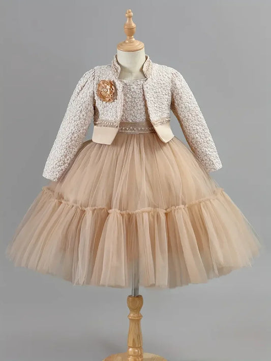 Girls Lace Dress & Coat Set (2-8Y)
